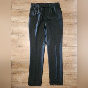 NWT Men's 32Wx30L Dress Pants Regular Fit Business Suit Herringbone Wool Blend